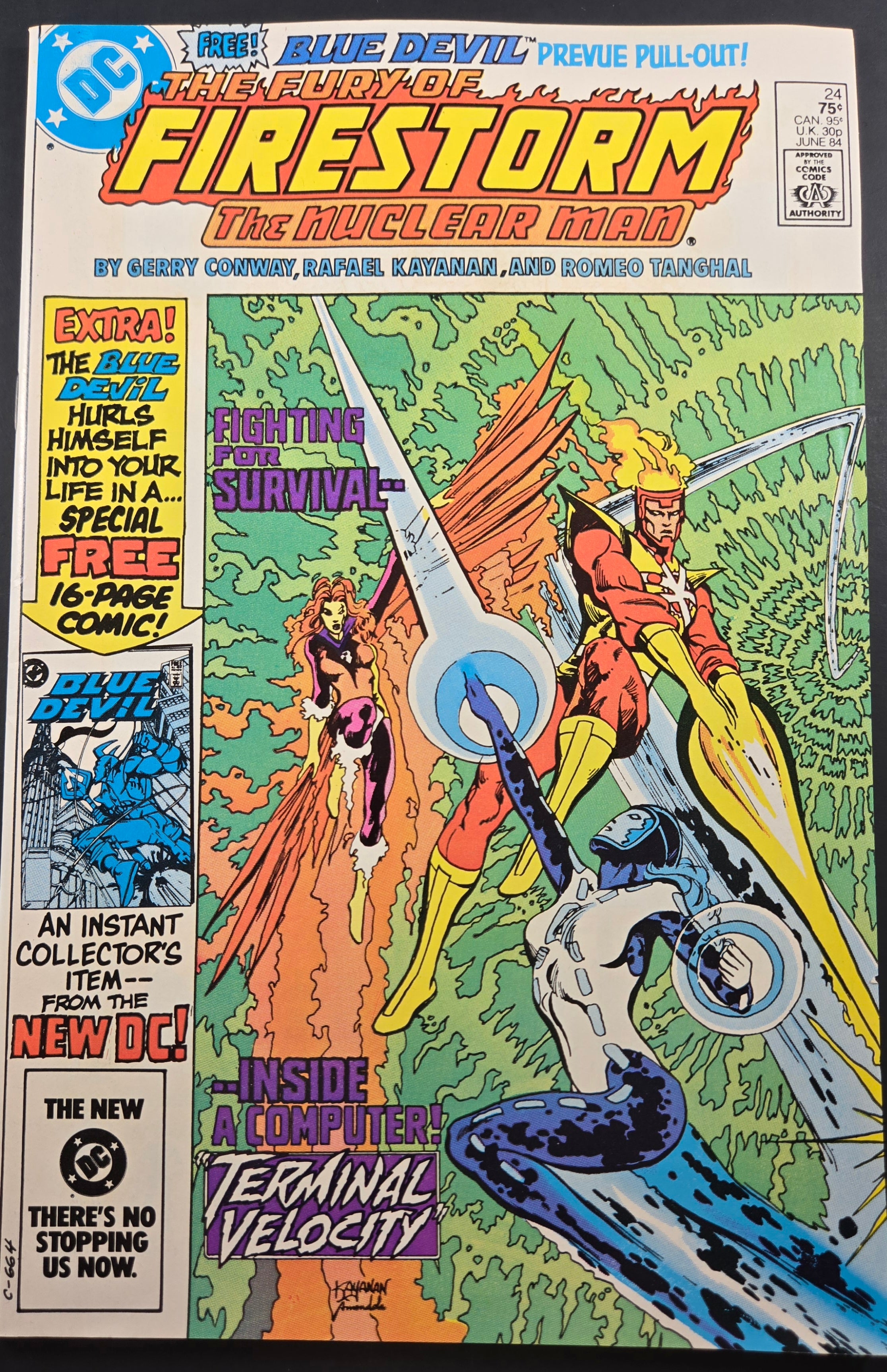 Fury of Firestorm #24 FN/VF 1984 DC Comics 1st Blue Devil